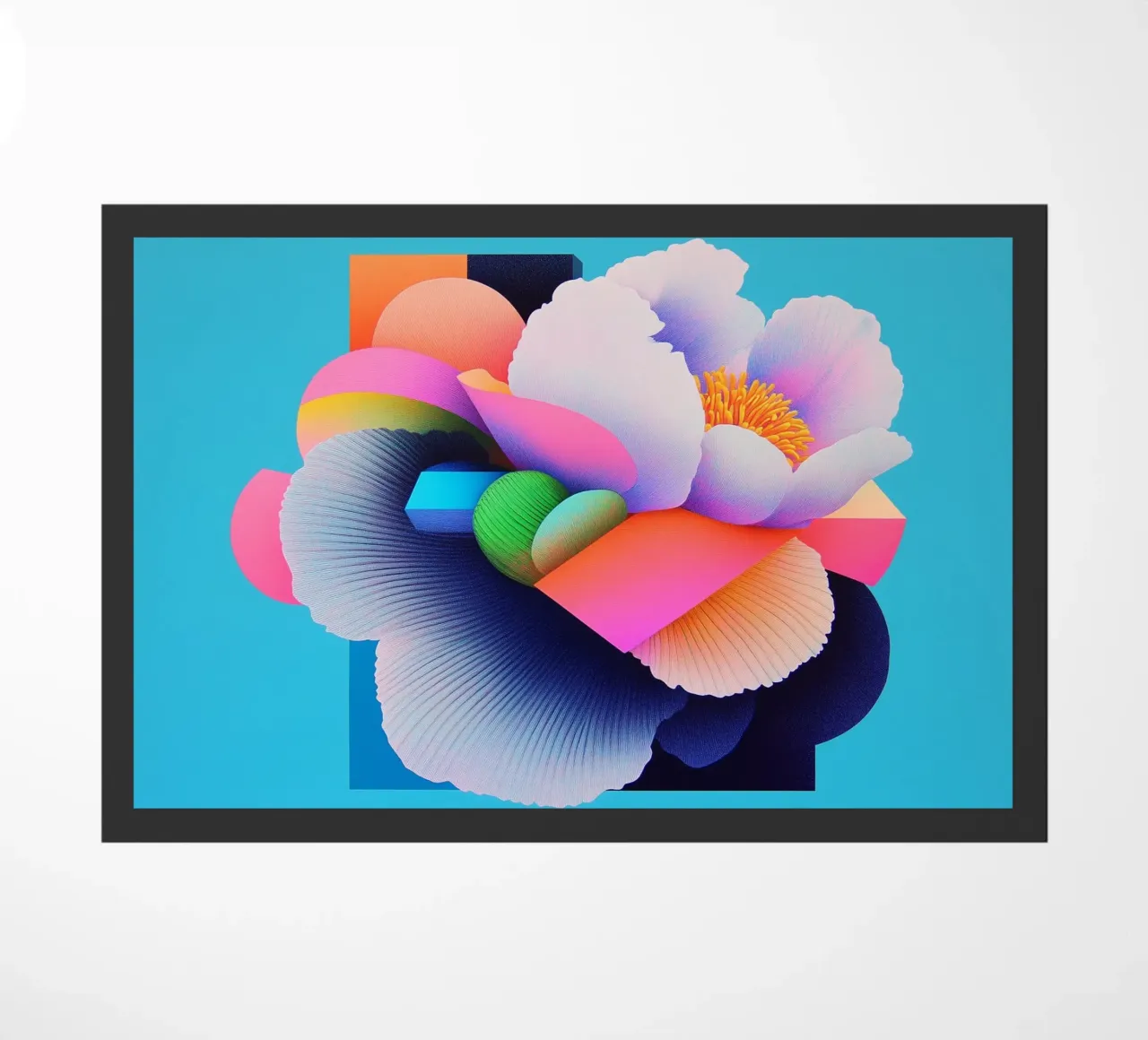 Peonie simmetriche pop zerbino da Carinaprint