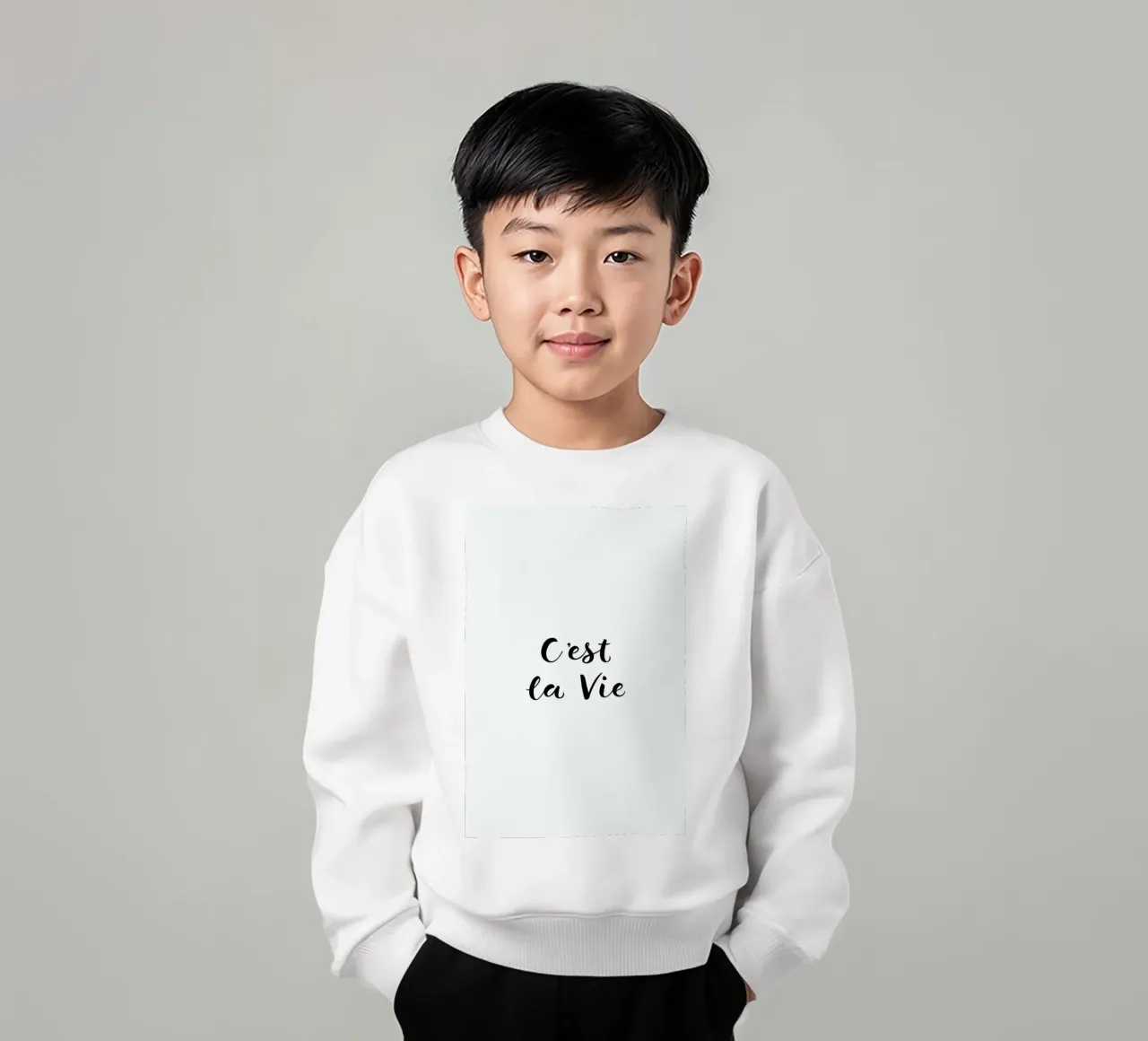 C'est la Vie felpa bambino da typed