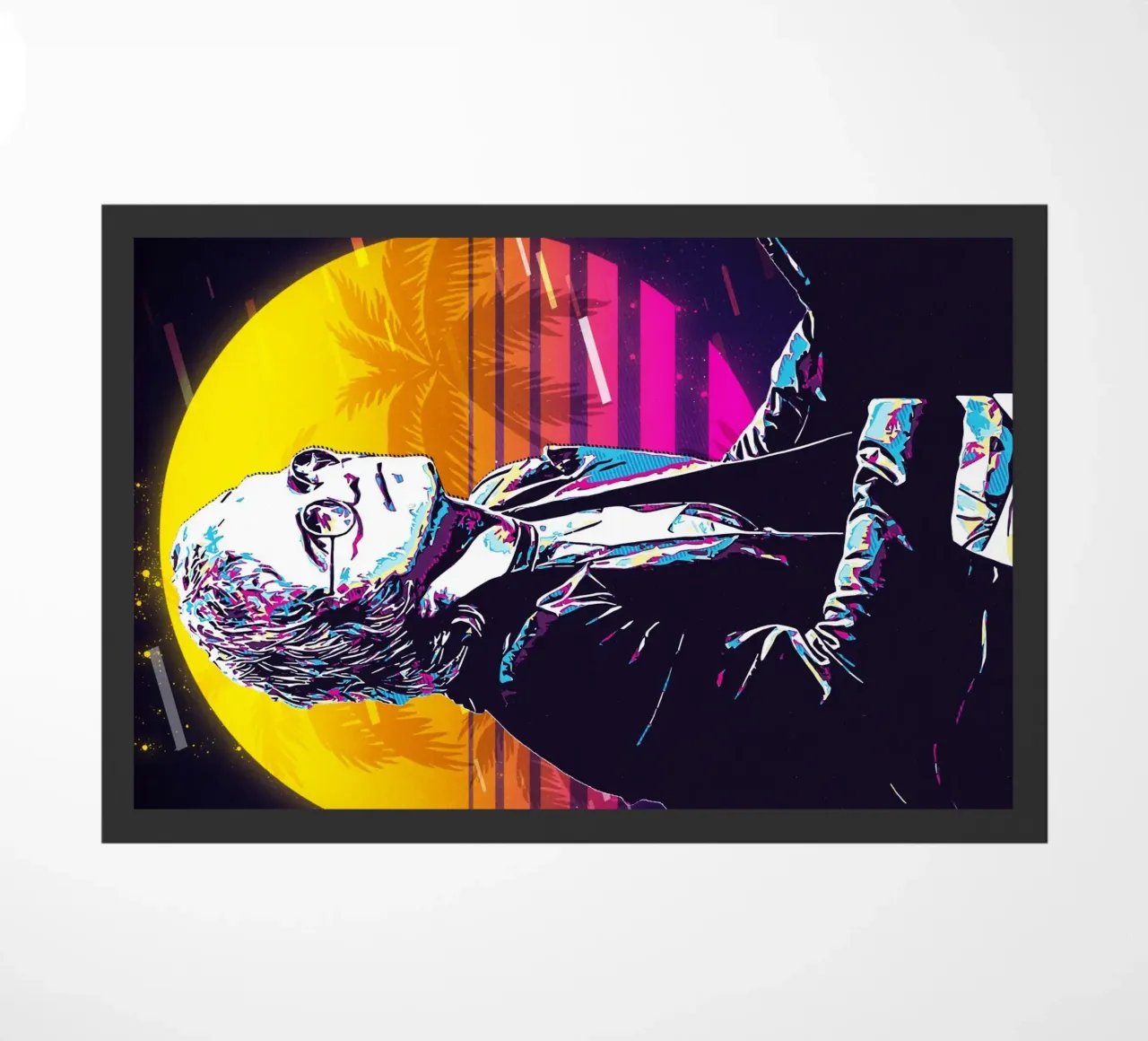 Arte retrò di Elton John zerbino da neonartroom