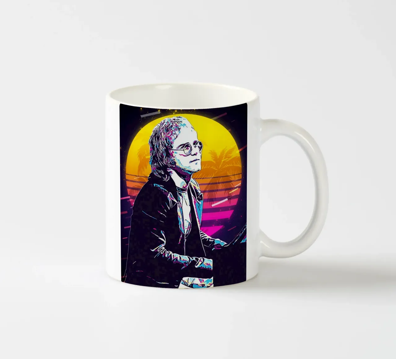 Arte retrò di Elton John tazza in ceramica da neonartroom