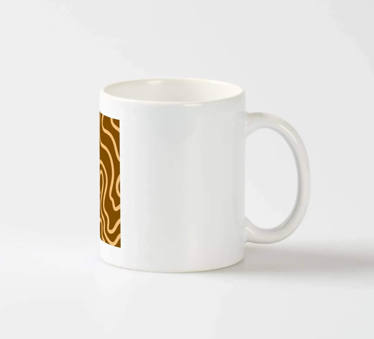 Linea gialla Sfondo marrone tazza in ceramica da MODERN NUANCE