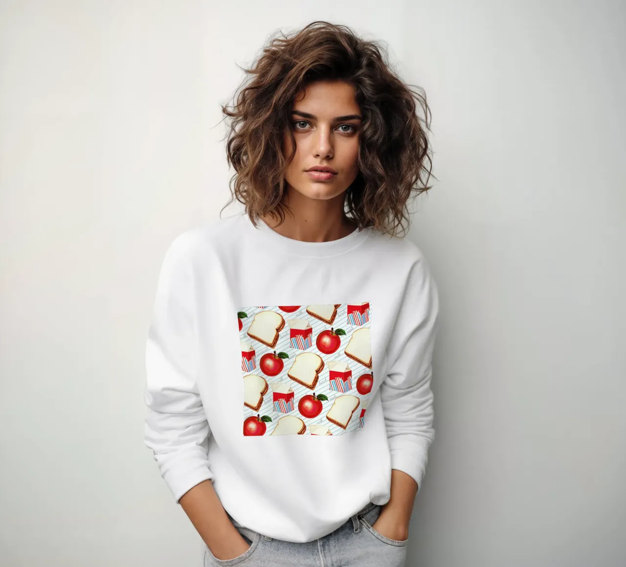 Lunch Patterns Lunch Ruled sweatshirt by Kelly Gilleran