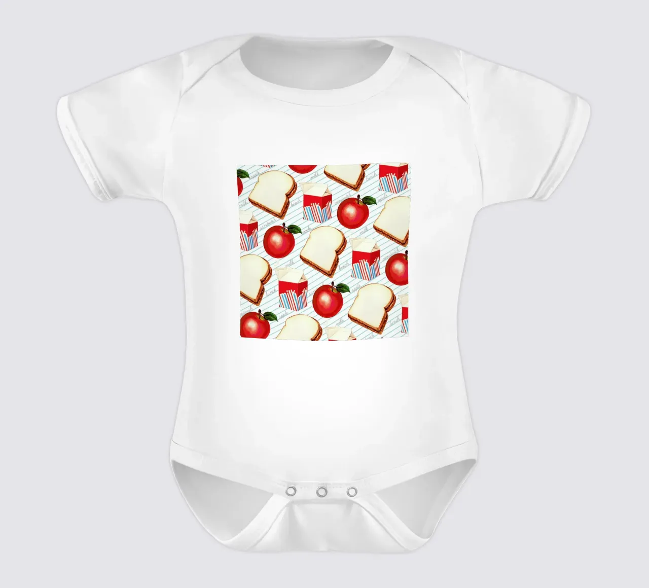 Lunch Patterns Lunch Ruled body neonato maniche corte da Kelly Gilleran