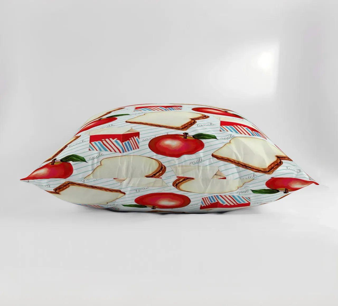 Lunch Patterns Lunch Ruled Kissen von Kelly Gilleran