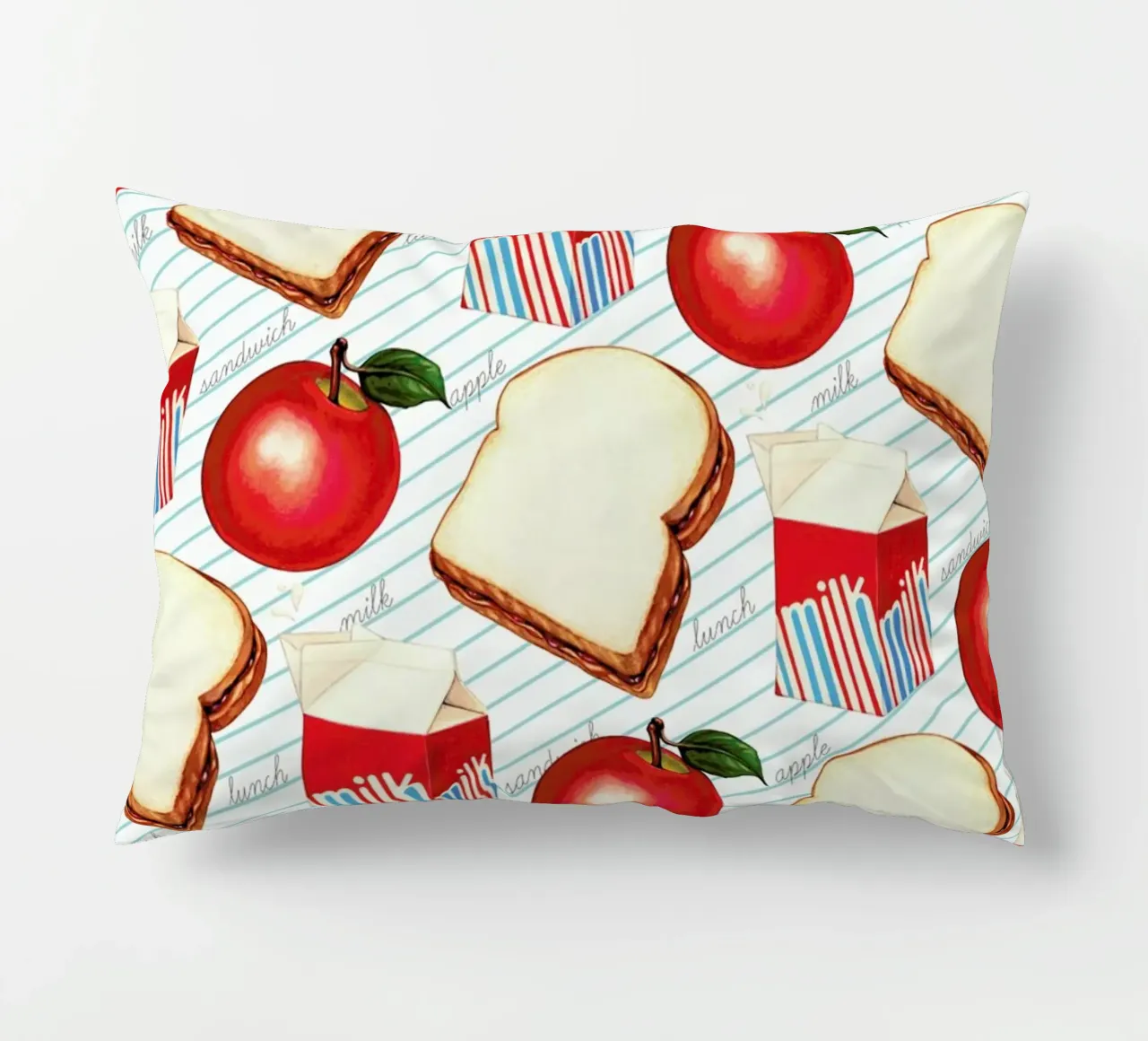 Lunch Patterns Lunch Ruled cuscino da Kelly Gilleran