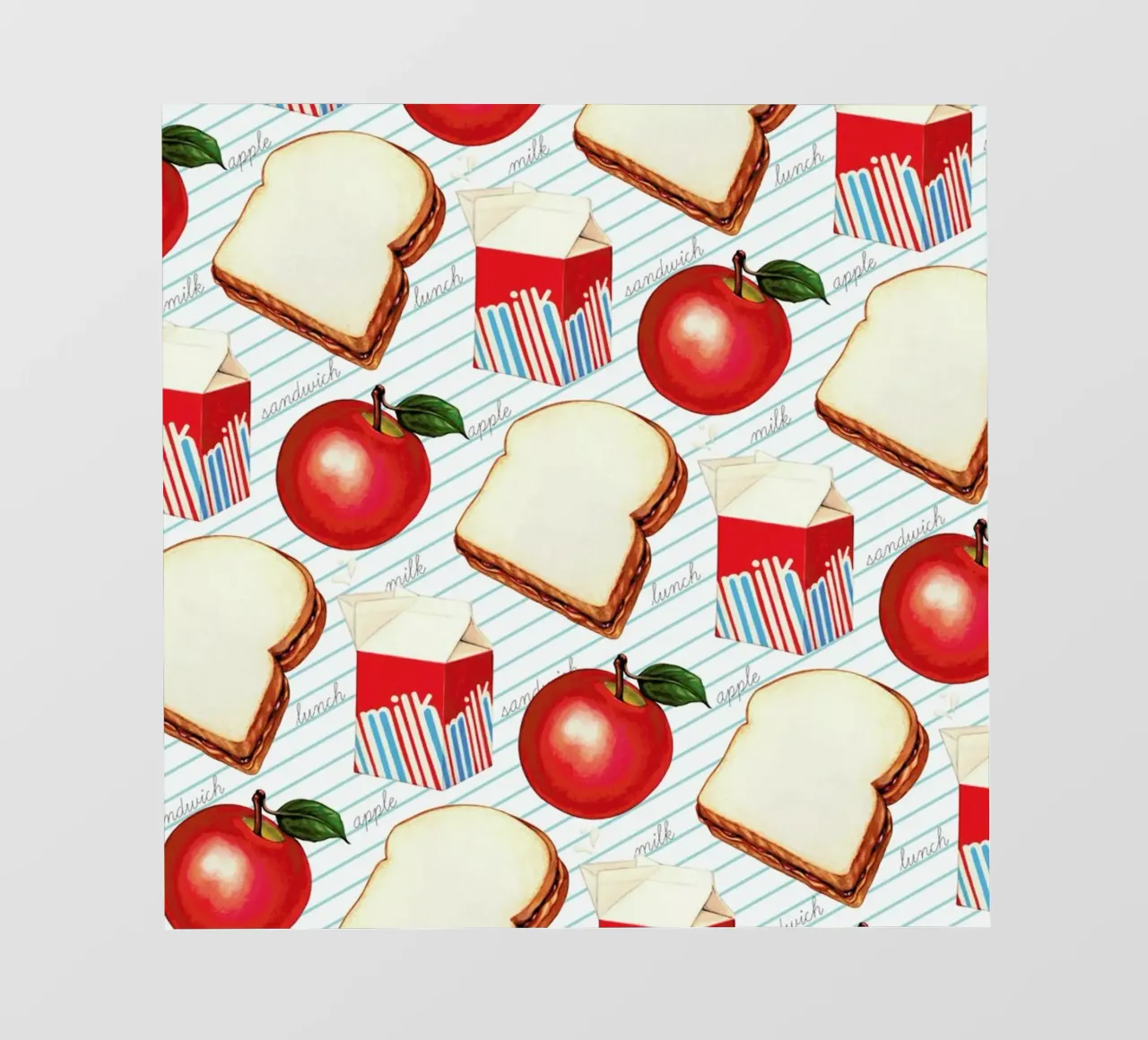 Lunch Patterns Lunch Ruled telo in pvc da Kelly Gilleran