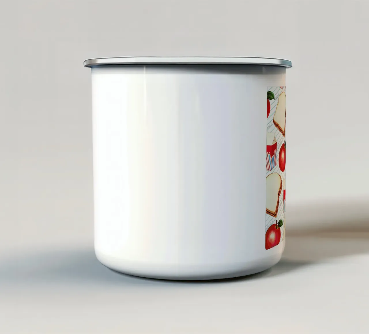 Lunch Patterns Lunch Ruled tazza in smalto da Kelly Gilleran