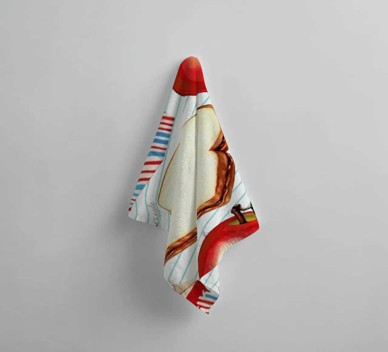 Lunch Patterns Lunch Ruled toalla de baño de Kelly Gilleran