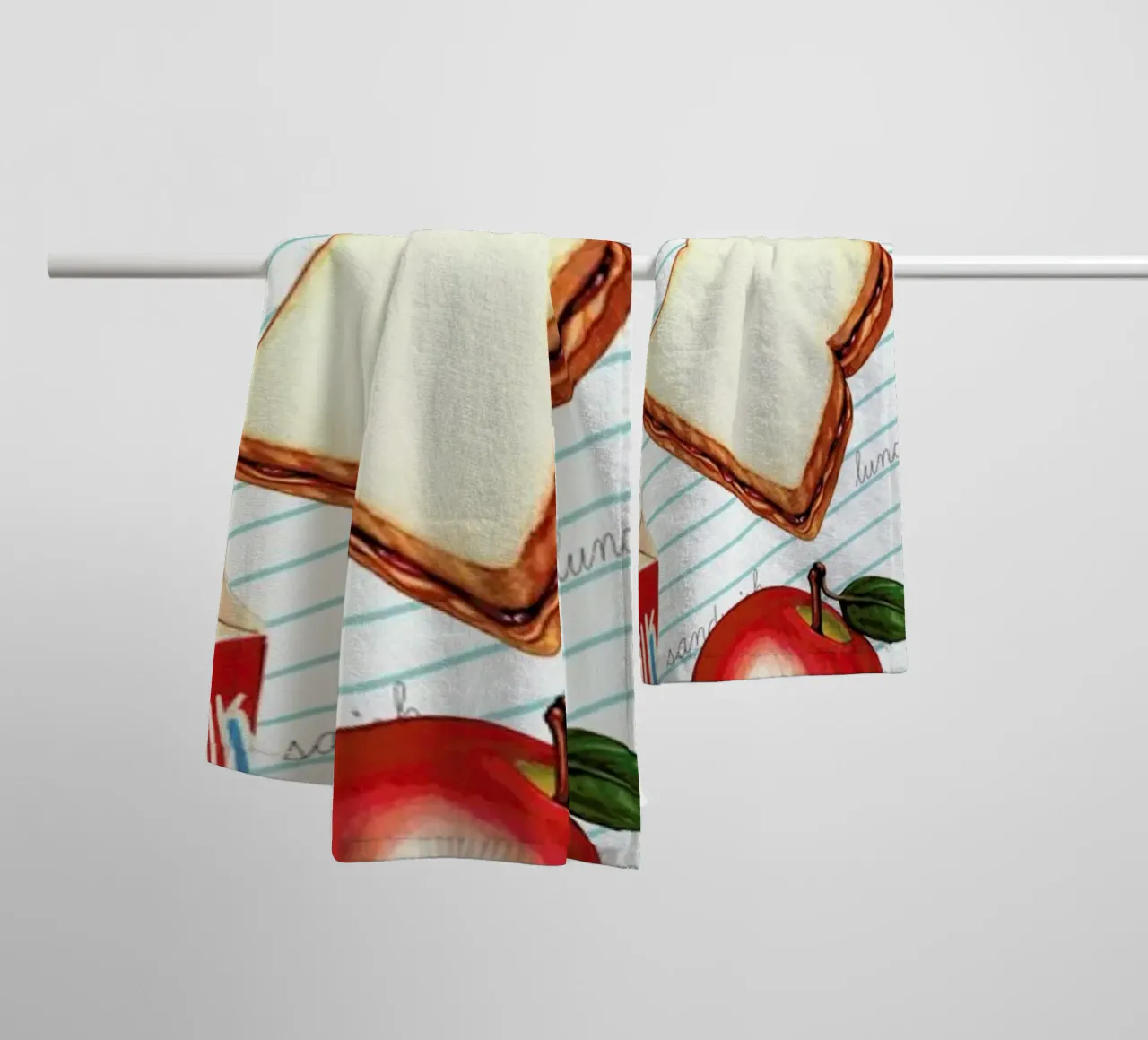 Lunch Patterns Lunch Ruled toalla de baño de Kelly Gilleran