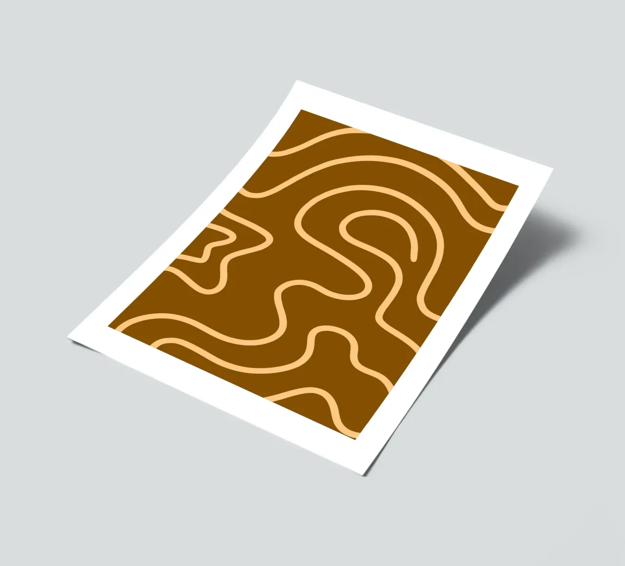 Yellow Line Brown Background sticker sheet by MODERN NUANCE