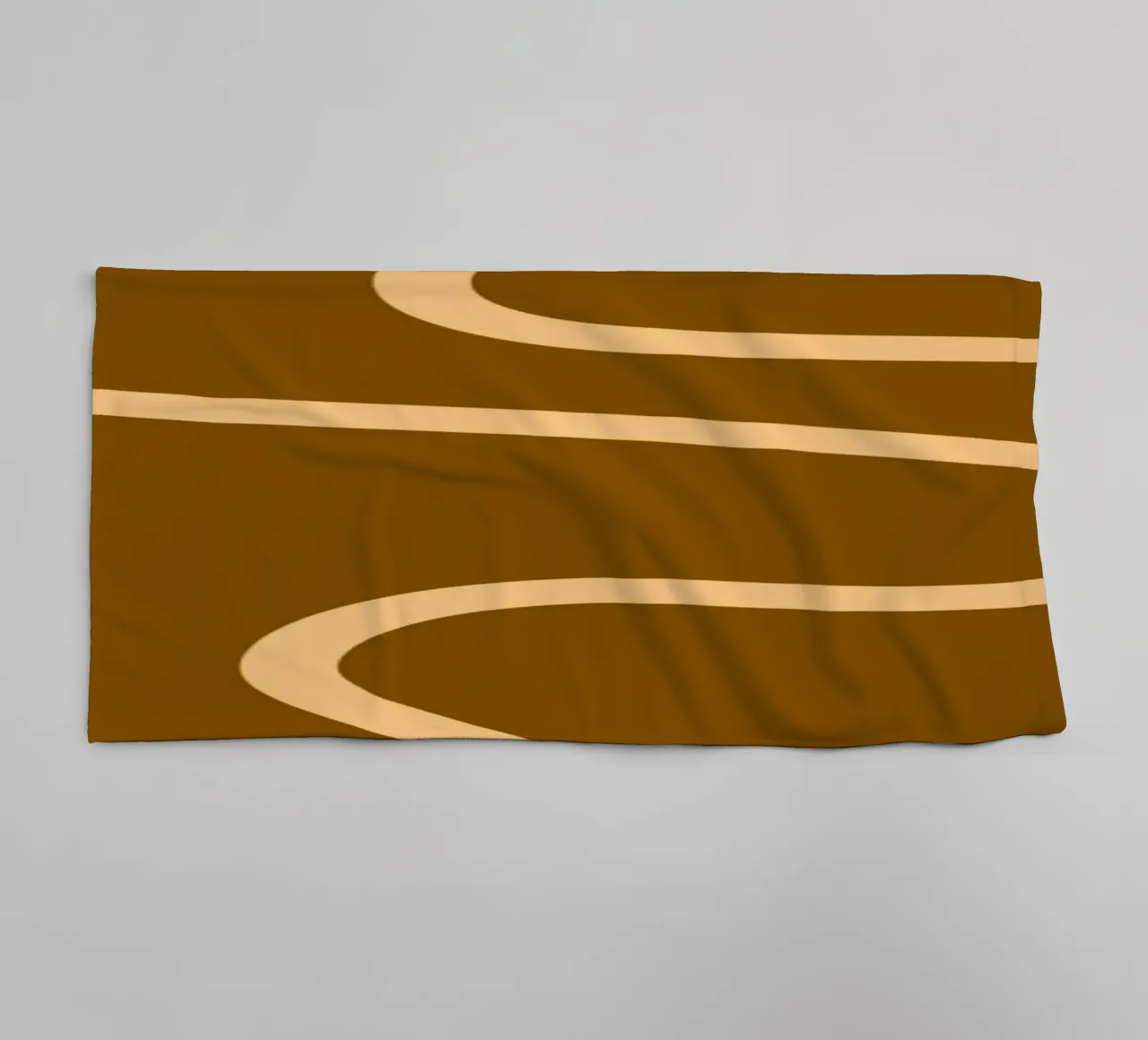 Ligne jaune Fond brun serviette de bain de MODERN NUANCE