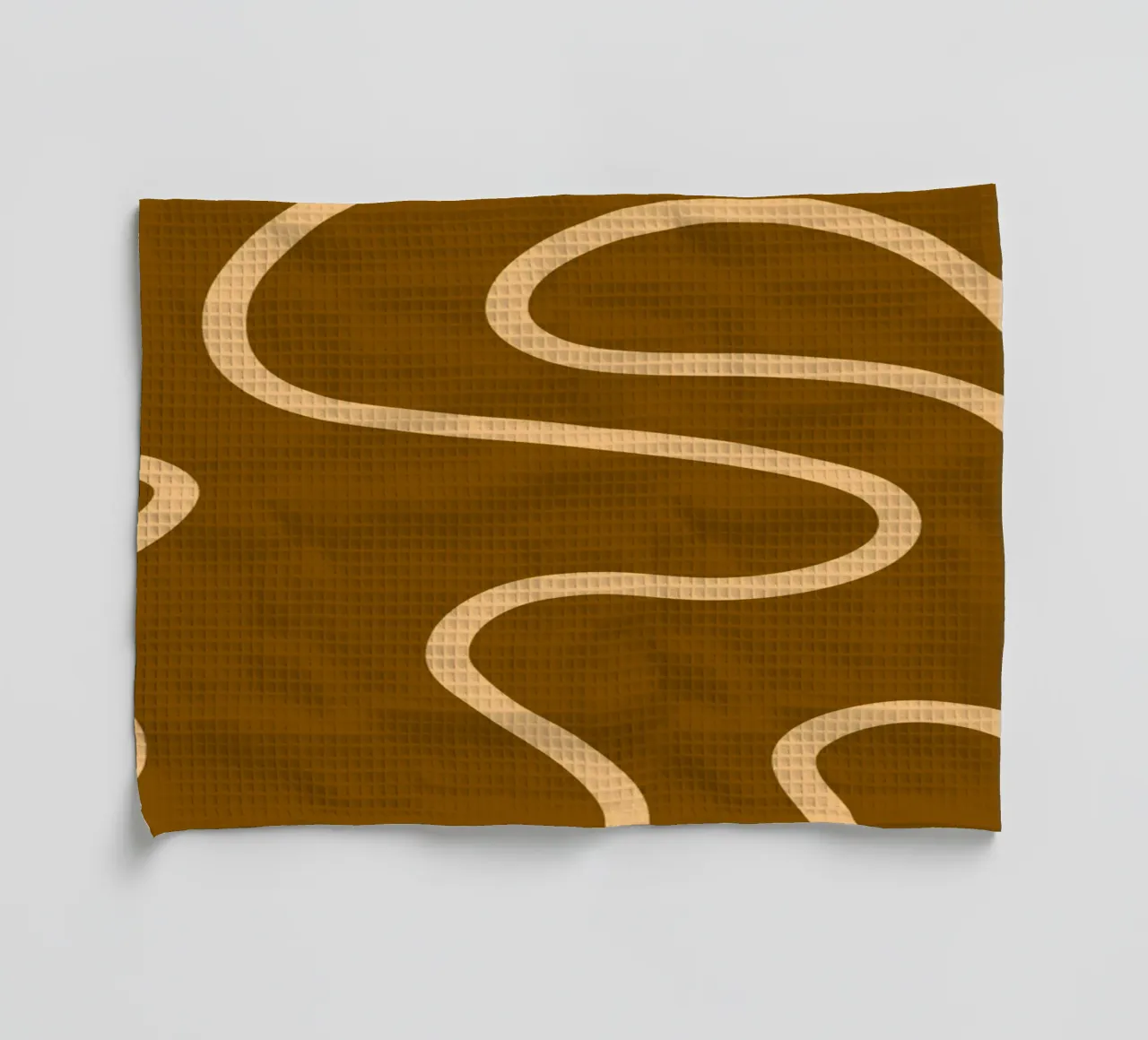 Ligne jaune Fond brun torchon de MODERN NUANCE