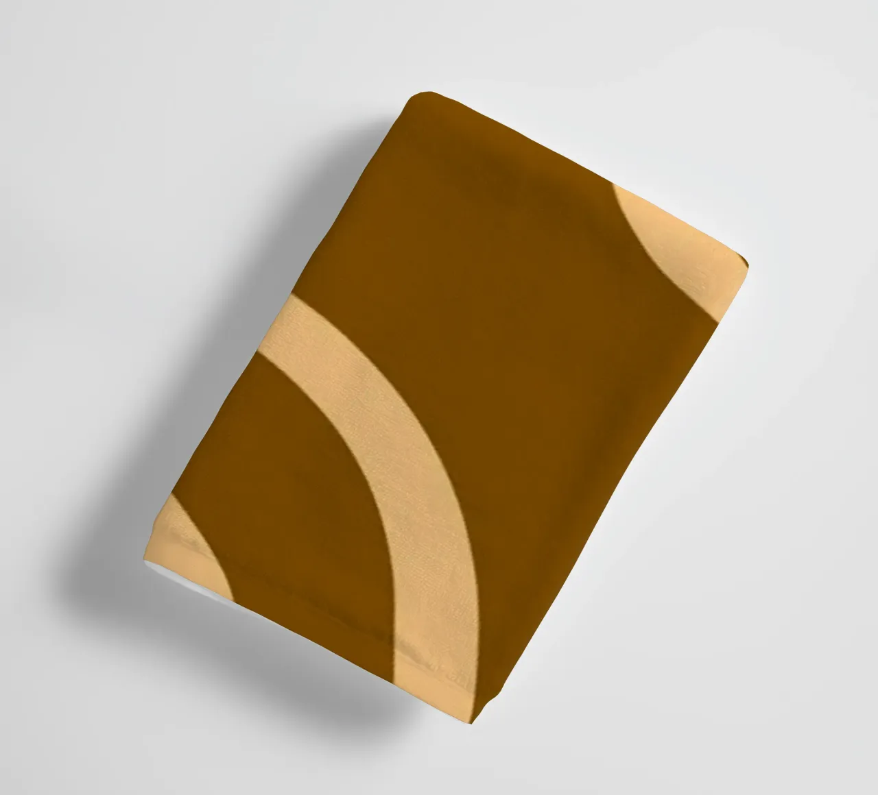 Yellow Line Brown Background towel by MODERN NUANCE