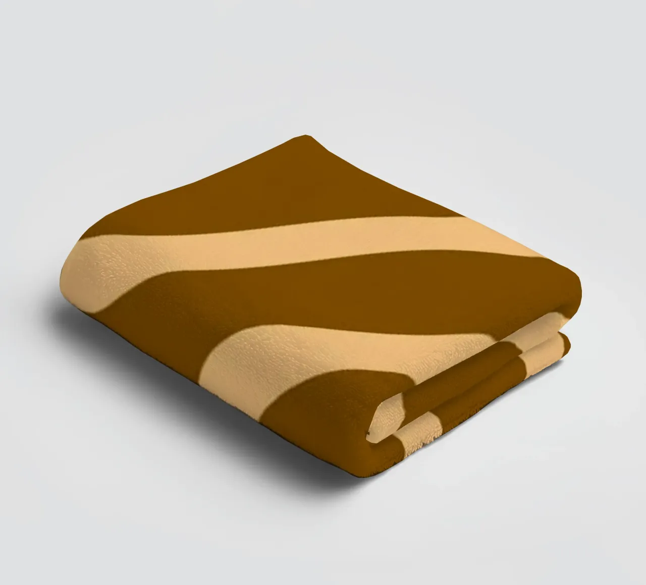 Yellow Line Brown Background towel by MODERN NUANCE