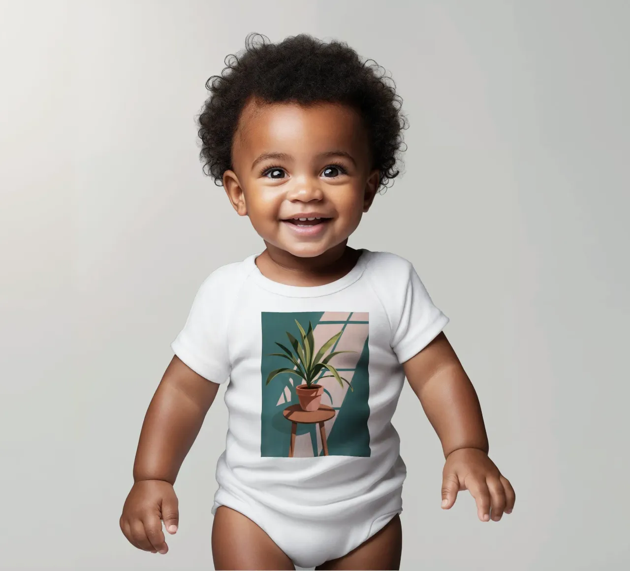 Bellezza botanica serena body neonato maniche corte da Veiled Canvas