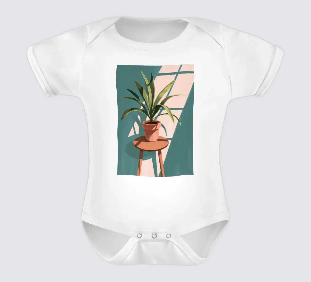 Bellezza botanica serena body neonato maniche corte da Veiled Canvas