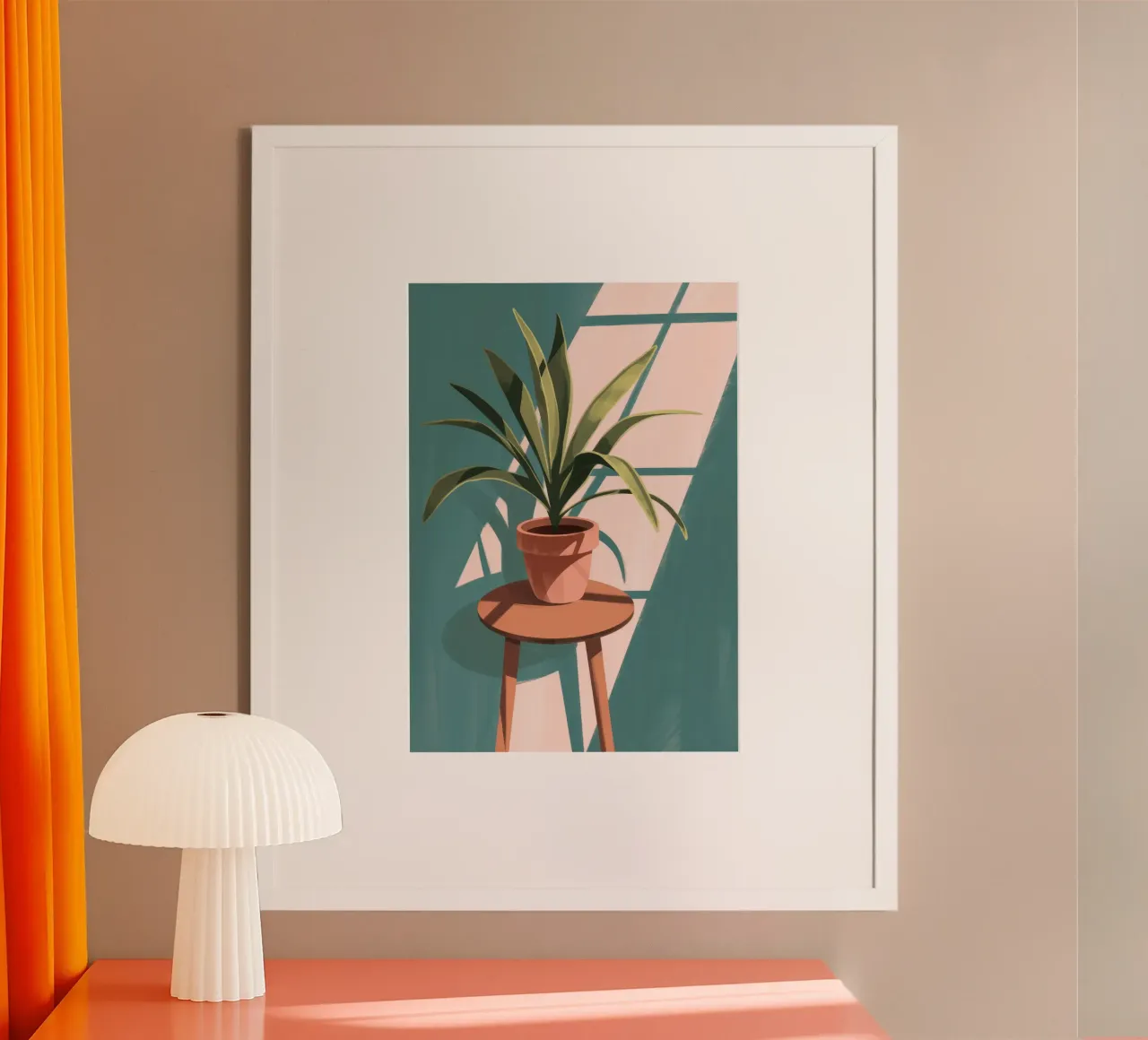 Bellezza botanica serena poster con telaio in plastica da Veiled Canvas