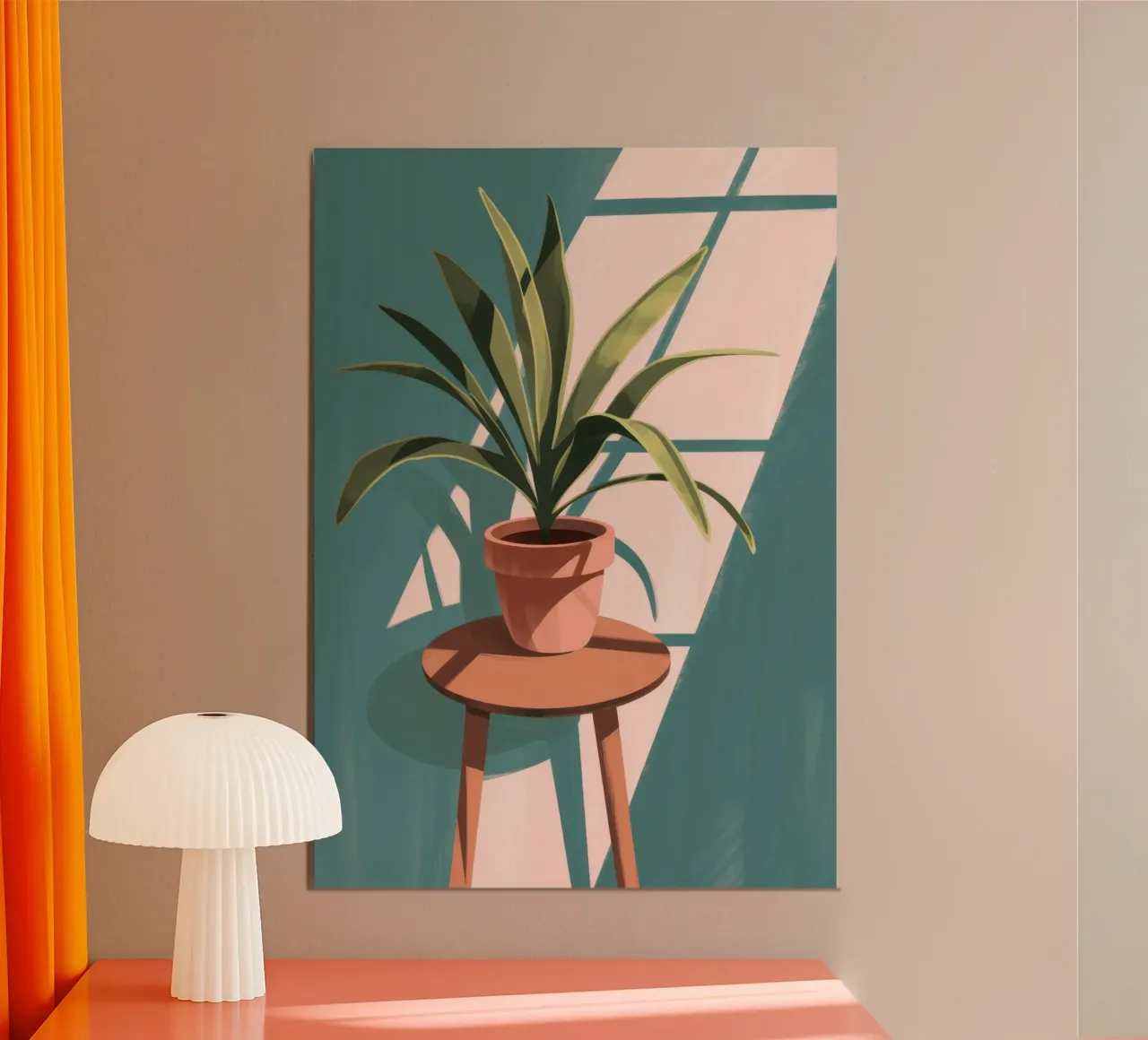 Bellezza botanica serena poster con telaio in plastica da Veiled Canvas