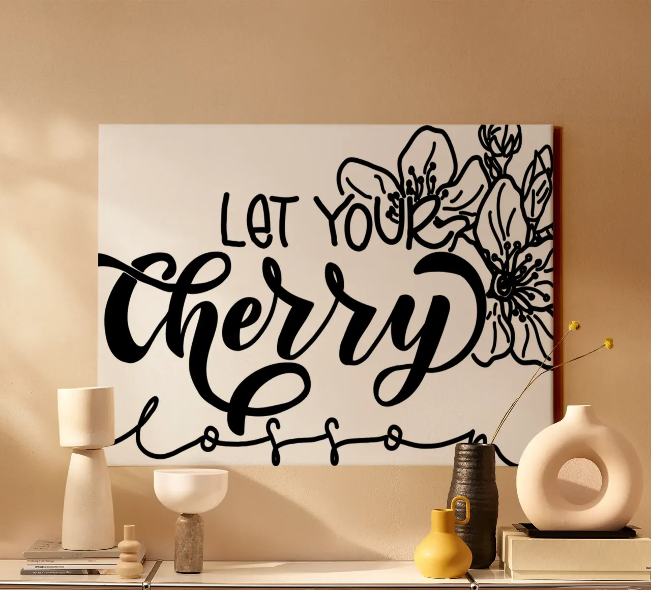 Let your Cherry blossom tela con Cornice a cassetta da Miris bunte Modewelt
