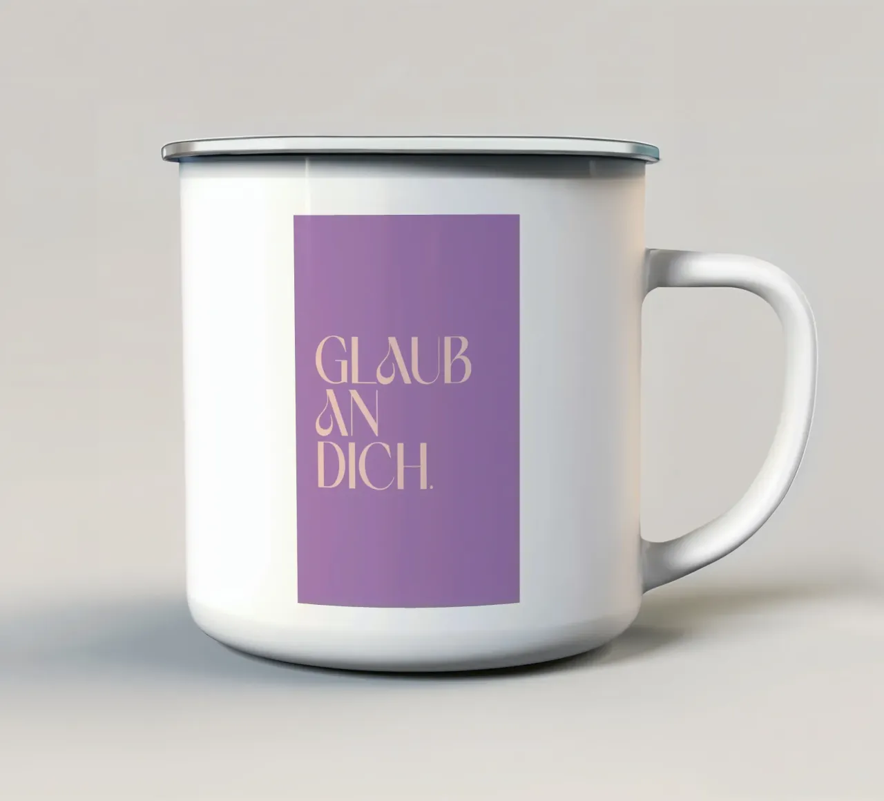 Glaub an dich tazza in smalto da BAINAI QUOTES