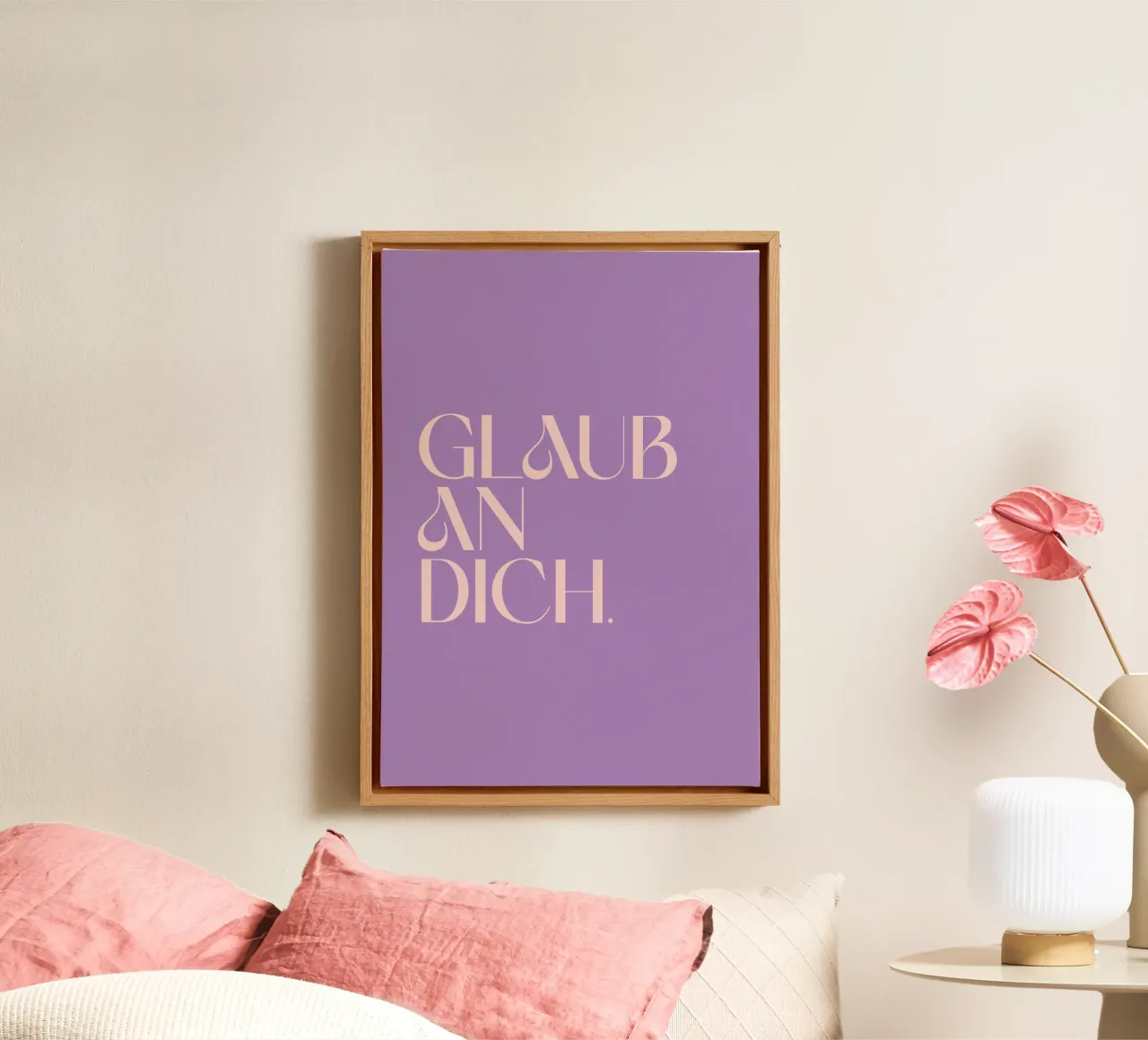 Glaub an dich canvas by BAINAI QUOTES