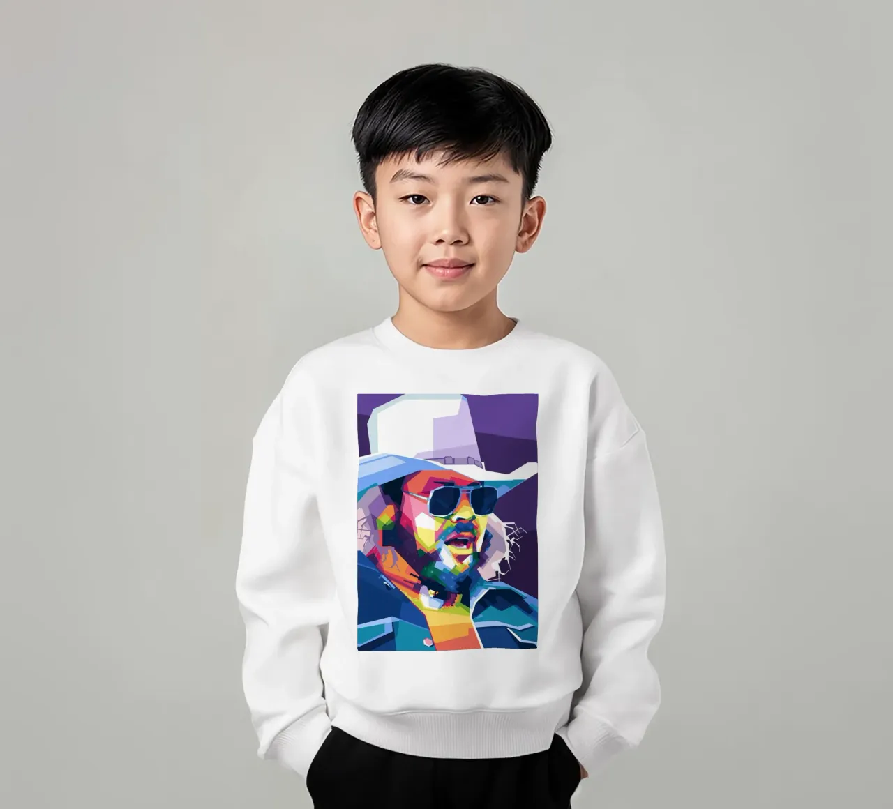 Hank Williams Jr. en WPAP sudadera para niño de Alkahfsmart