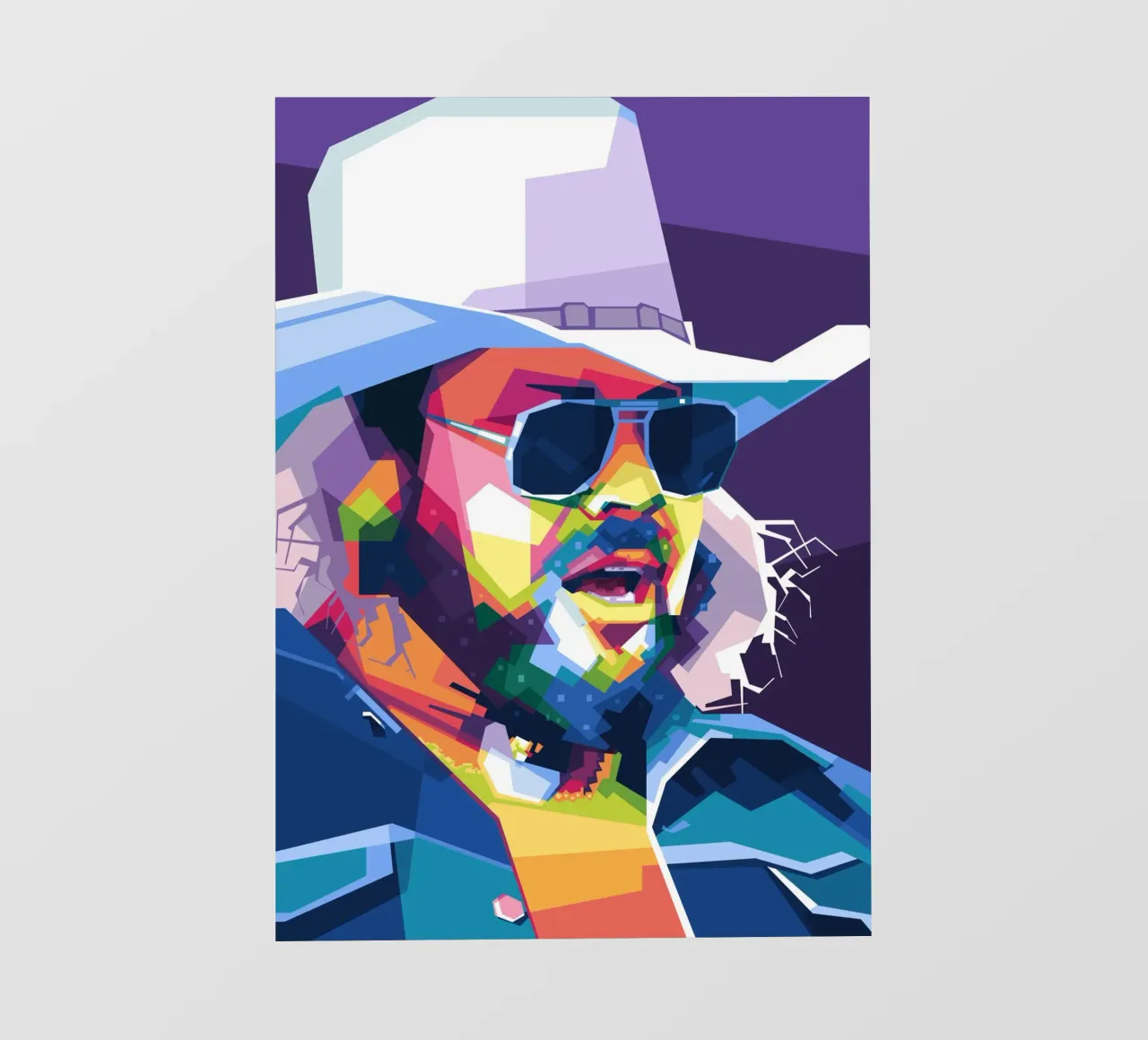 Hank Williams Jr. en WPAP lámina retroiluminada de Alkahfsmart