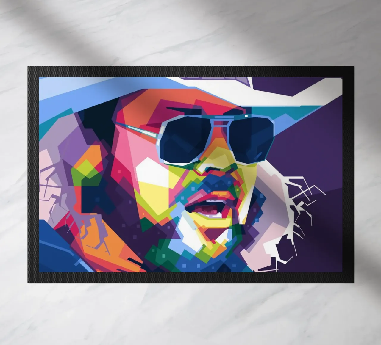 Hank Williams Jr. in WPAP Fußmatte von Alkahfsmart