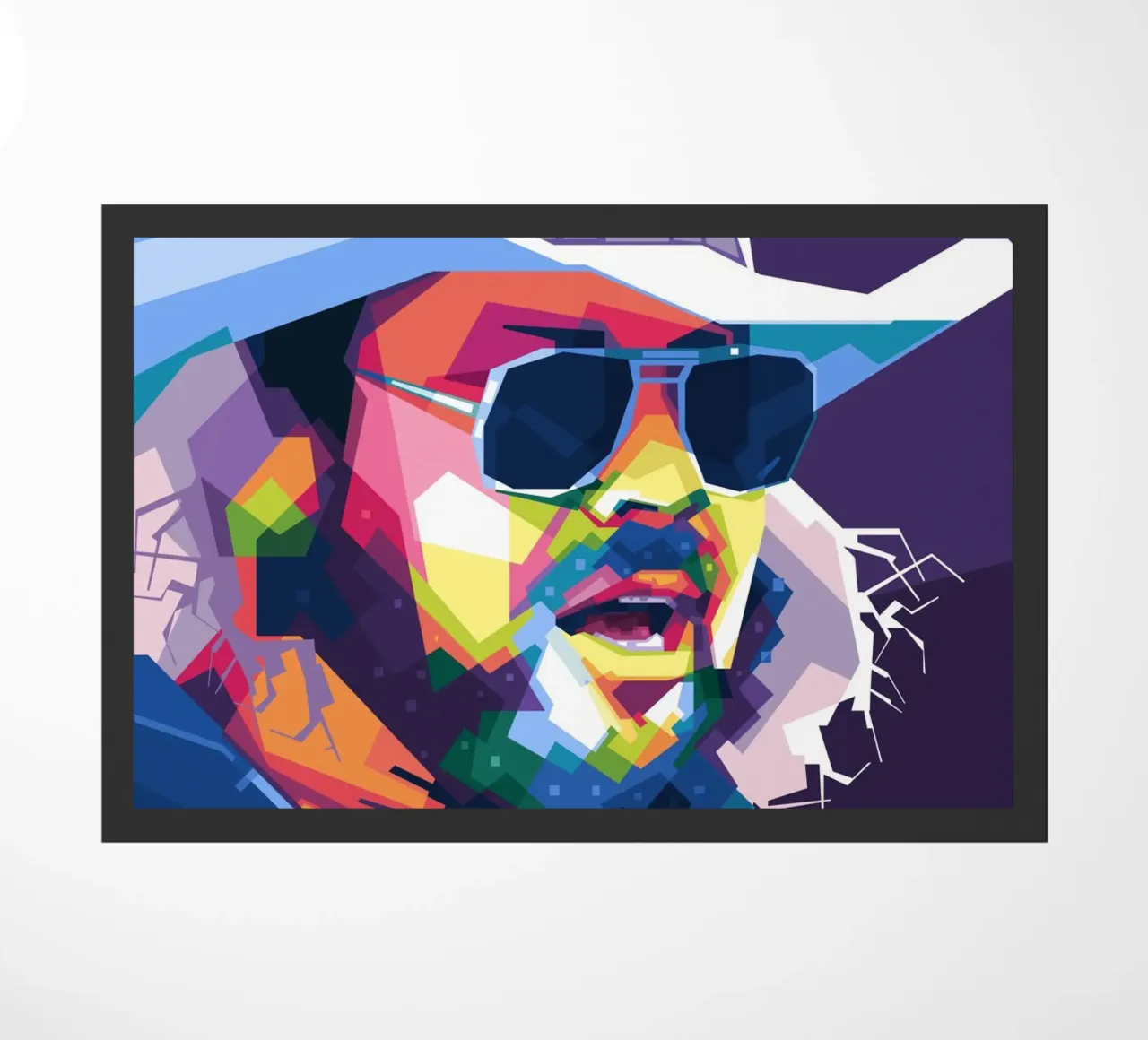 Hank Williams Jr. in WPAP Fußmatte von Alkahfsmart