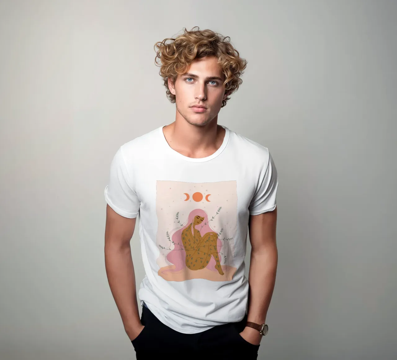 Mystieke Maangodin t-shirt van Veiled Canvas