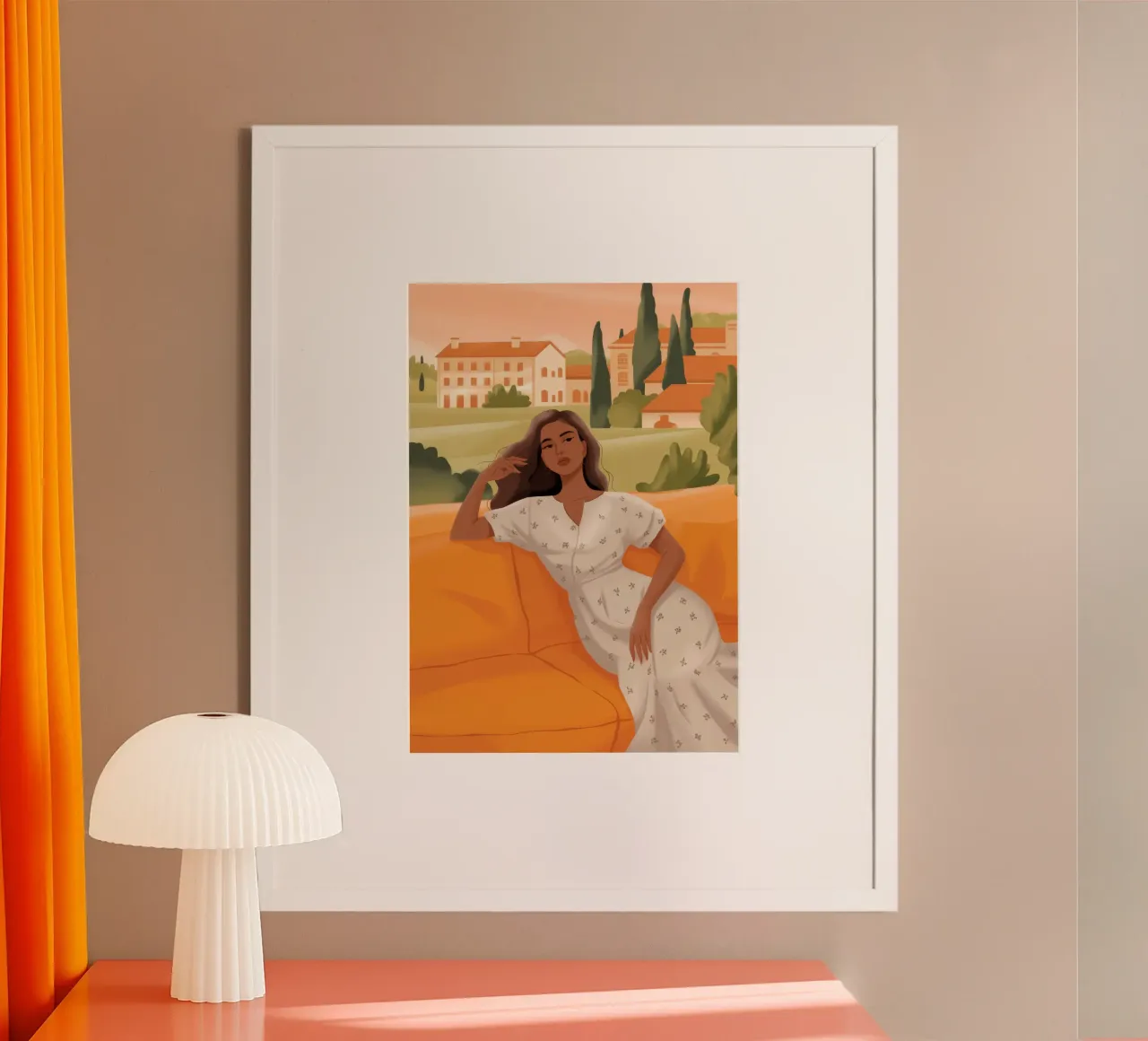 Elegante sogno ad occhi aperti poster con telaio in plastica da Veiled Canvas