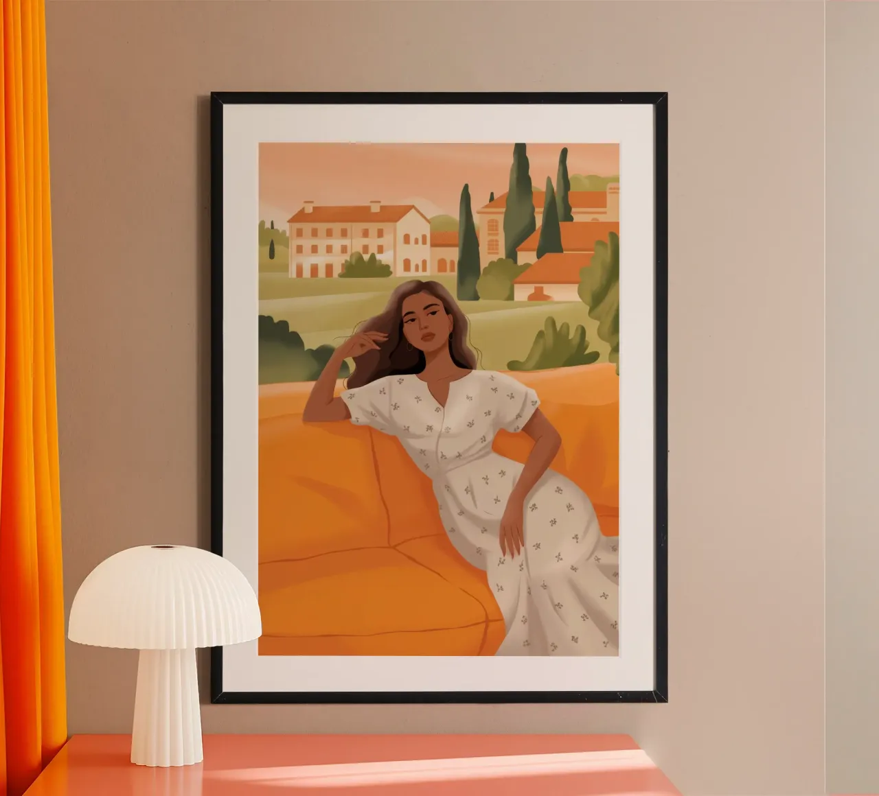 Elegante sogno ad occhi aperti poster con telaio in plastica da Veiled Canvas
