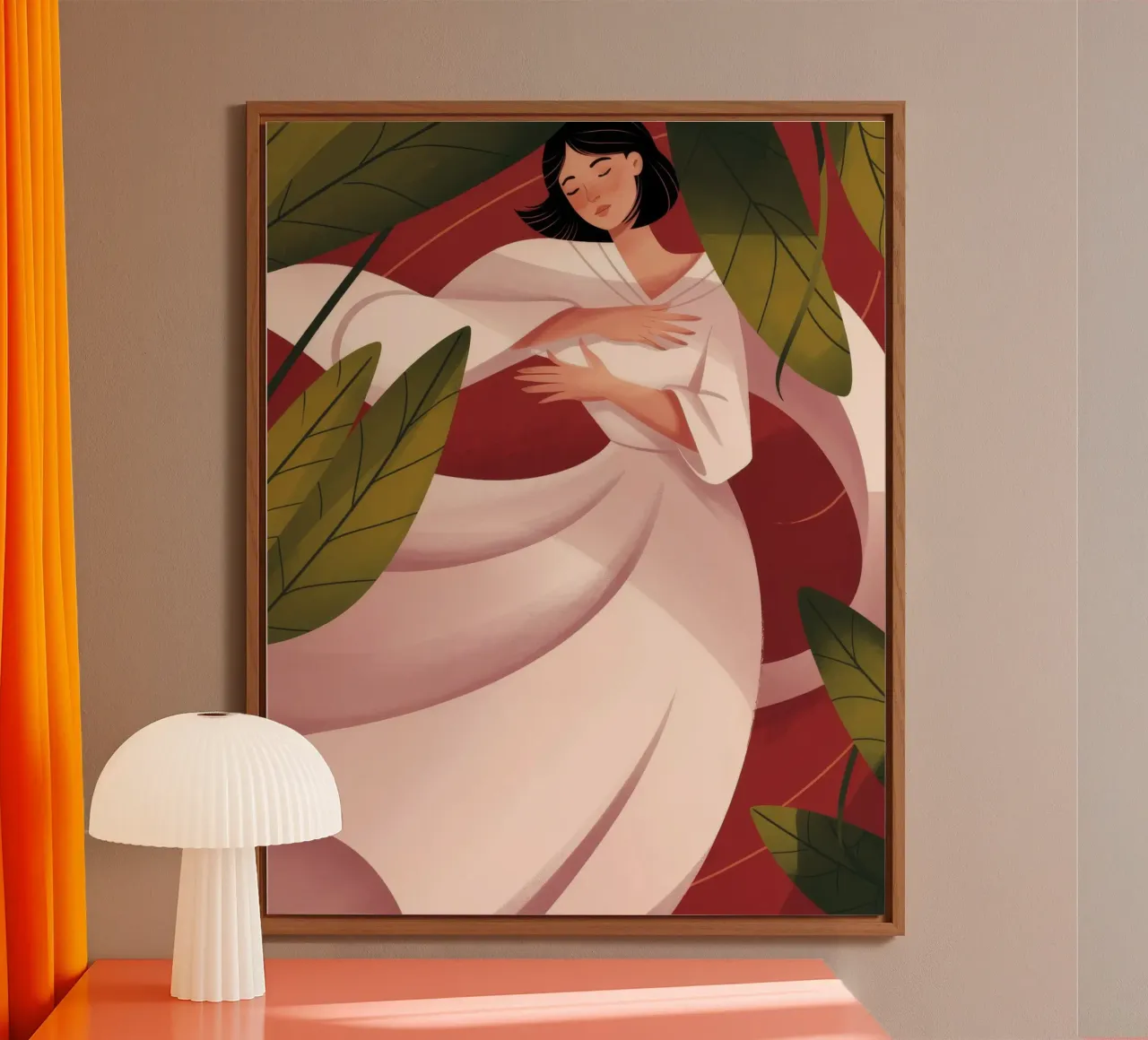 Grazioso abbraccio floreale alluminio dibond da Veiled Canvas