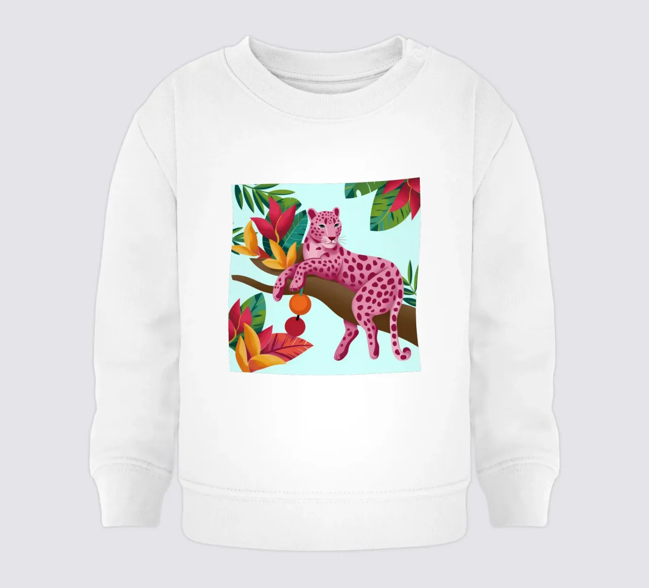 Leopardo rosa esotico felpa neonato da Veiled Canvas