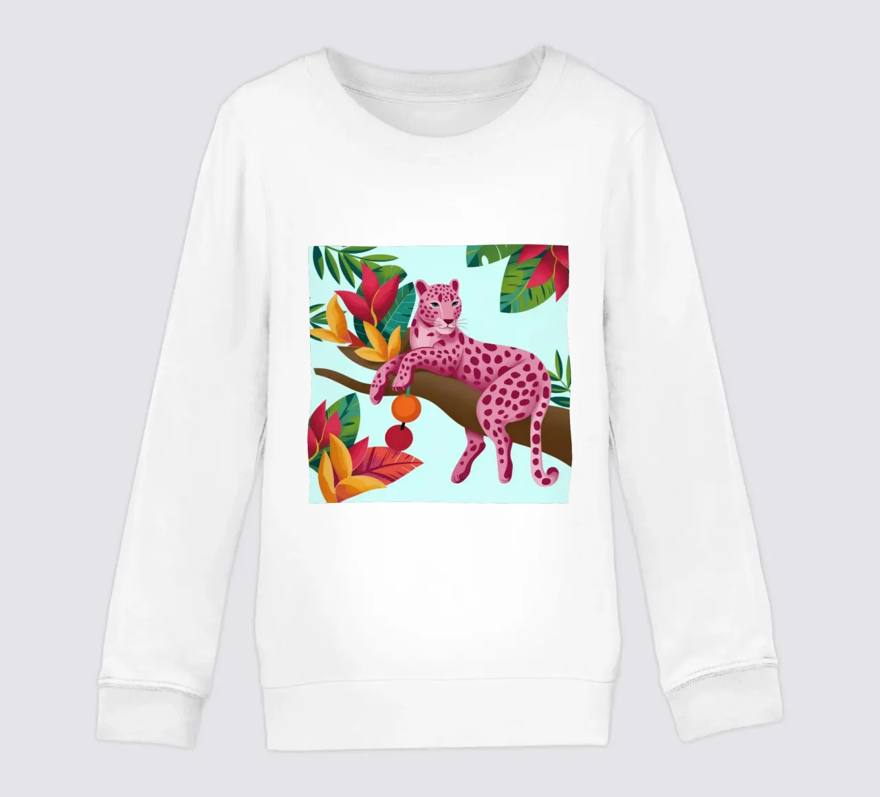 Leopardo rosa esotico felpa bambino da Veiled Canvas