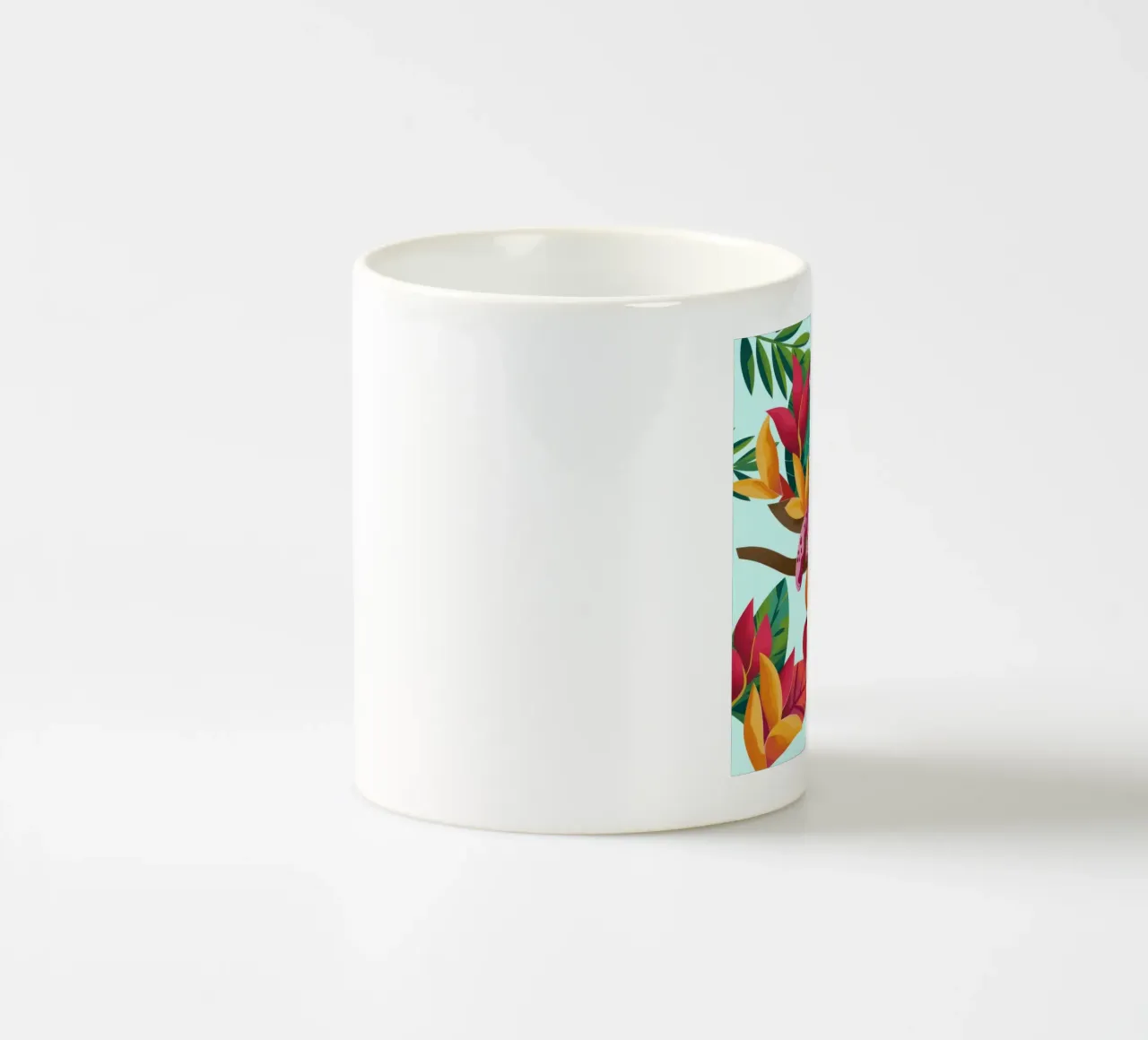 Leopardo rosa esotico tazza in ceramica da Veiled Canvas