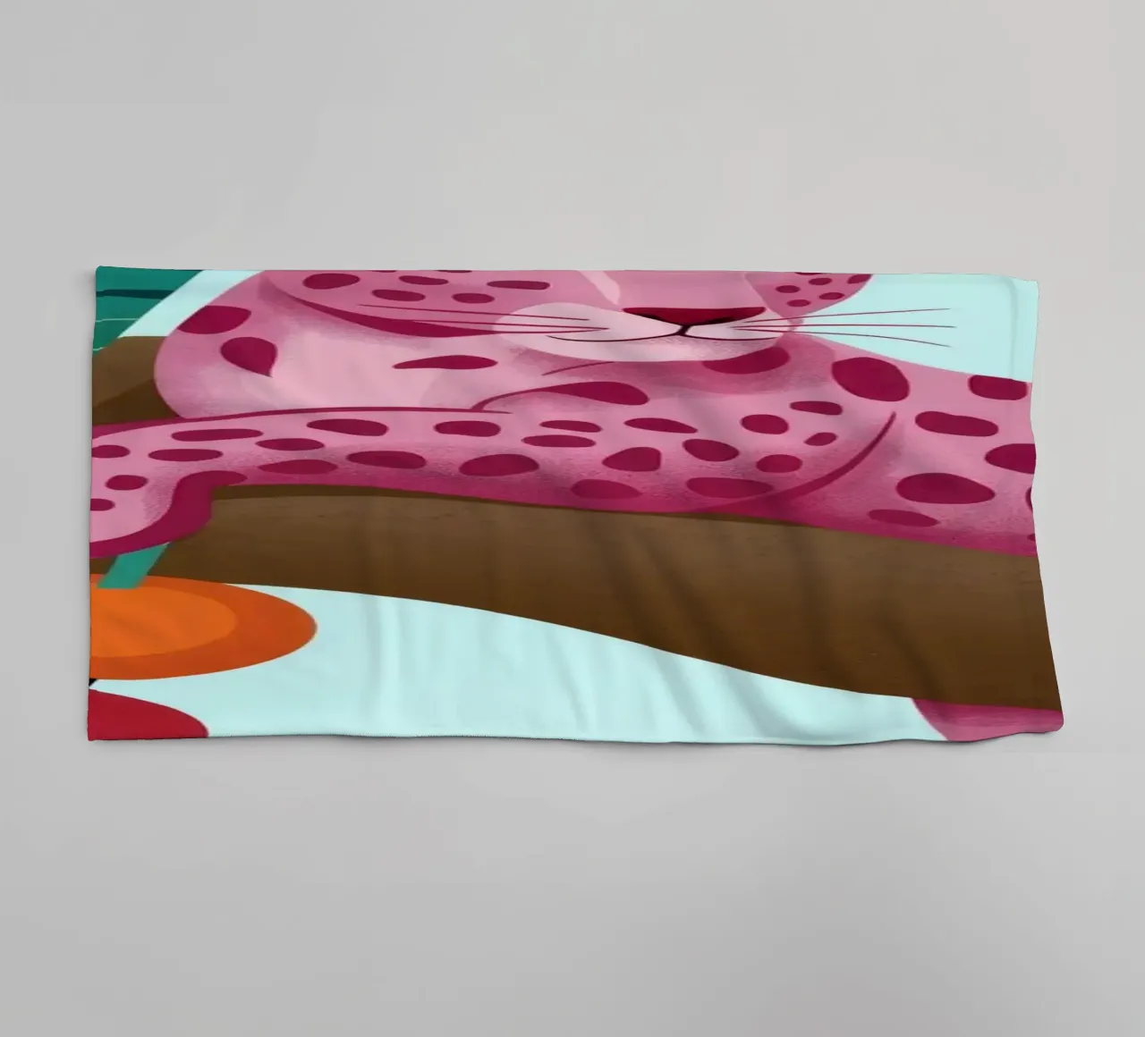 Leopardo rosa esotico asciugamano da bagno da Veiled Canvas