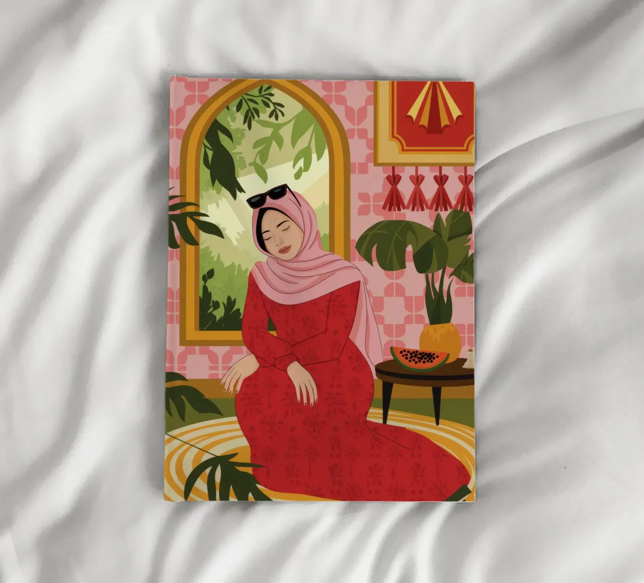 Majestic Red Serenity notebook by Veiled Canvas