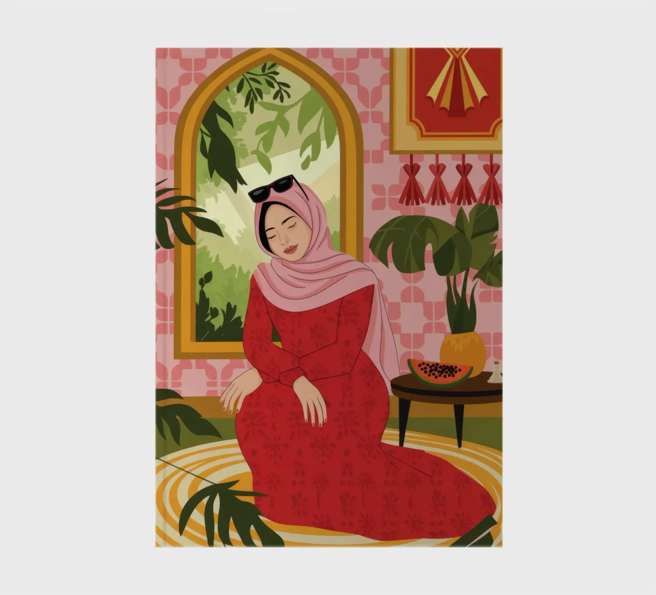 Majestic Red Serenity notebook by Veiled Canvas
