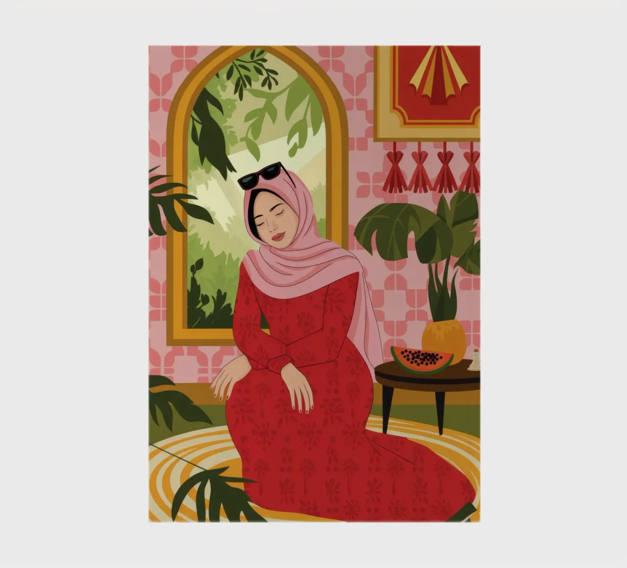 Majestic Red Serenity notebook by Veiled Canvas