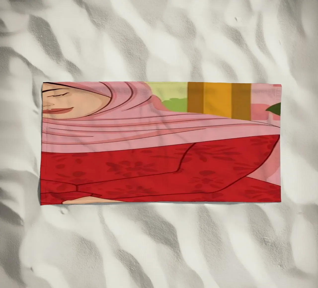 Rosso maestoso Serenity telo mare da Veiled Canvas