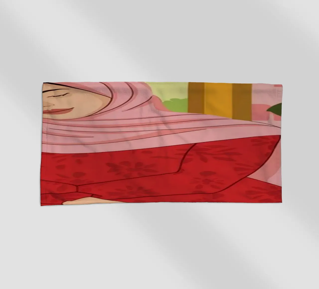 Rosso maestoso Serenity telo mare da Veiled Canvas