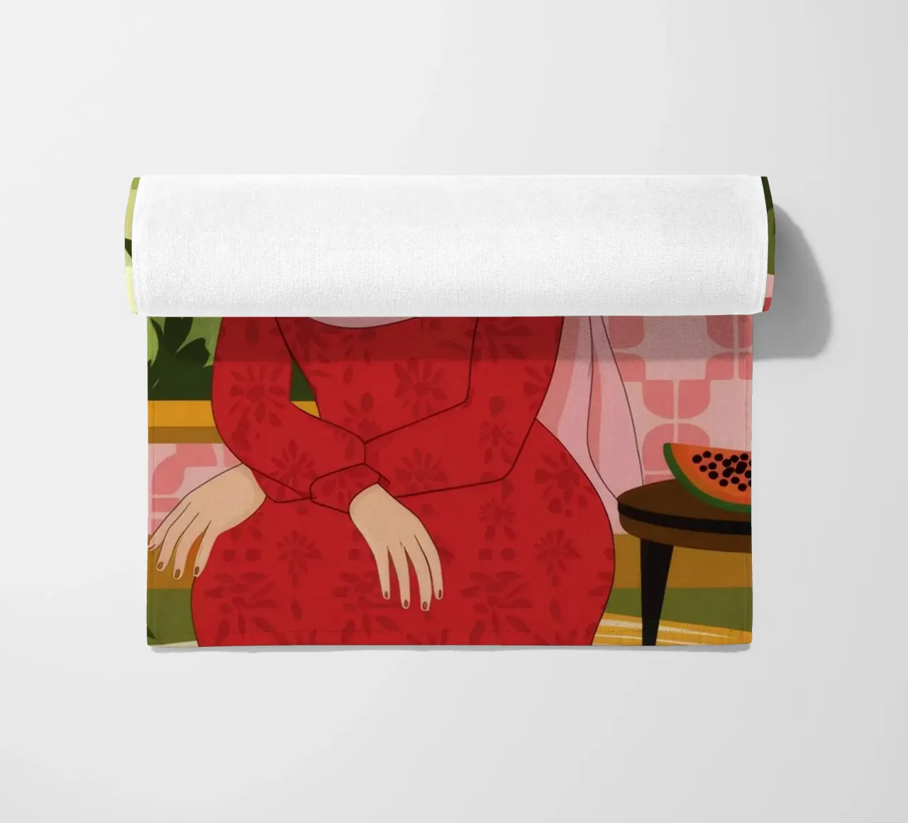 Rosso maestoso Serenity telo mare da Veiled Canvas