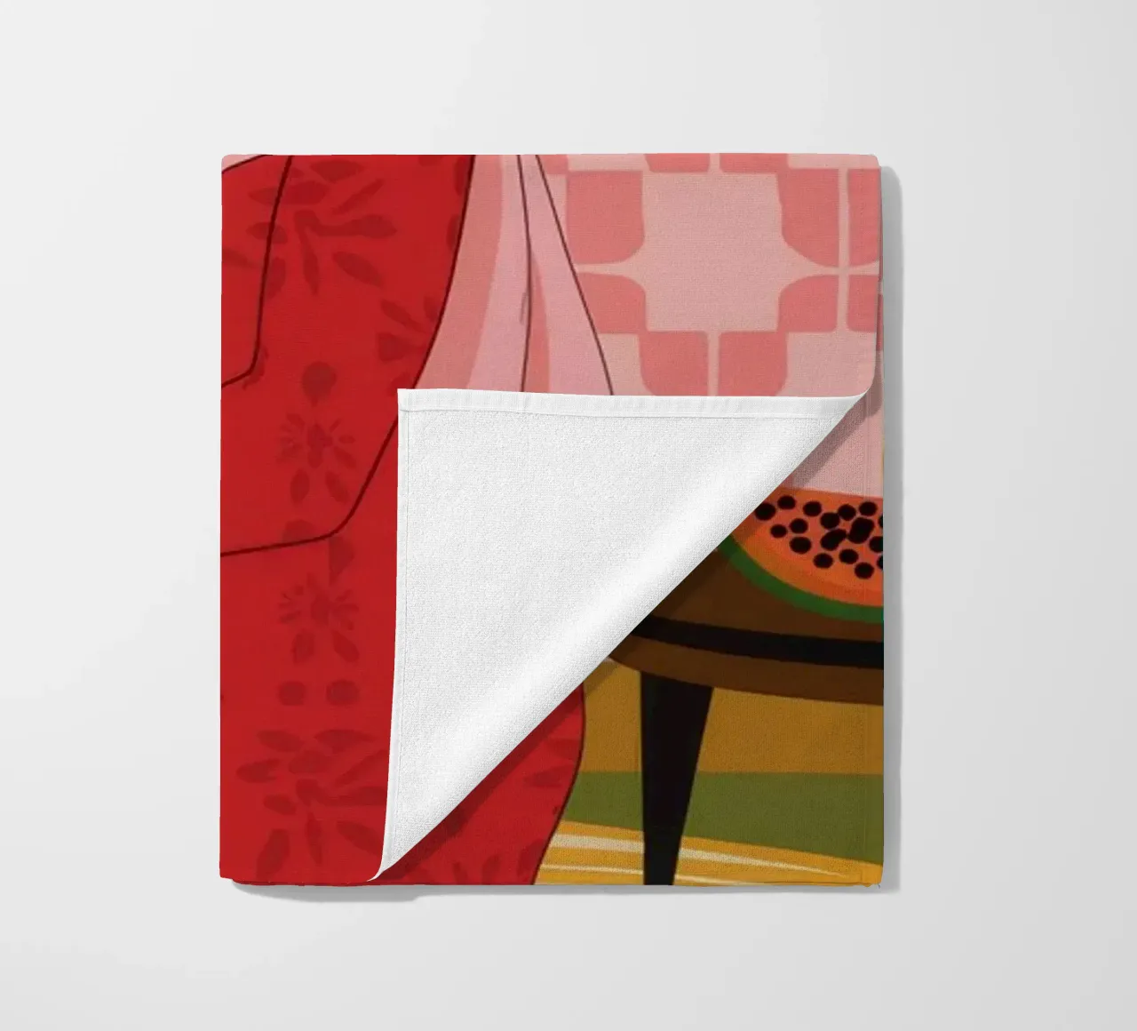 Rosso maestoso Serenity telo mare da Veiled Canvas