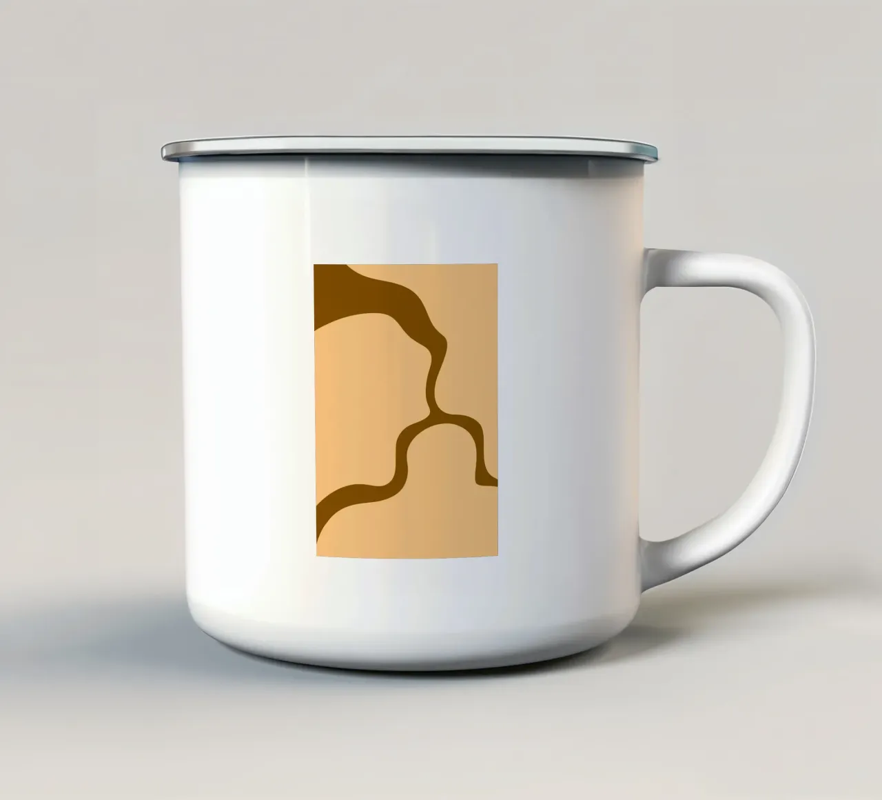 Marrone moderno e minimalista tazza in smalto da MODERN NUANCE