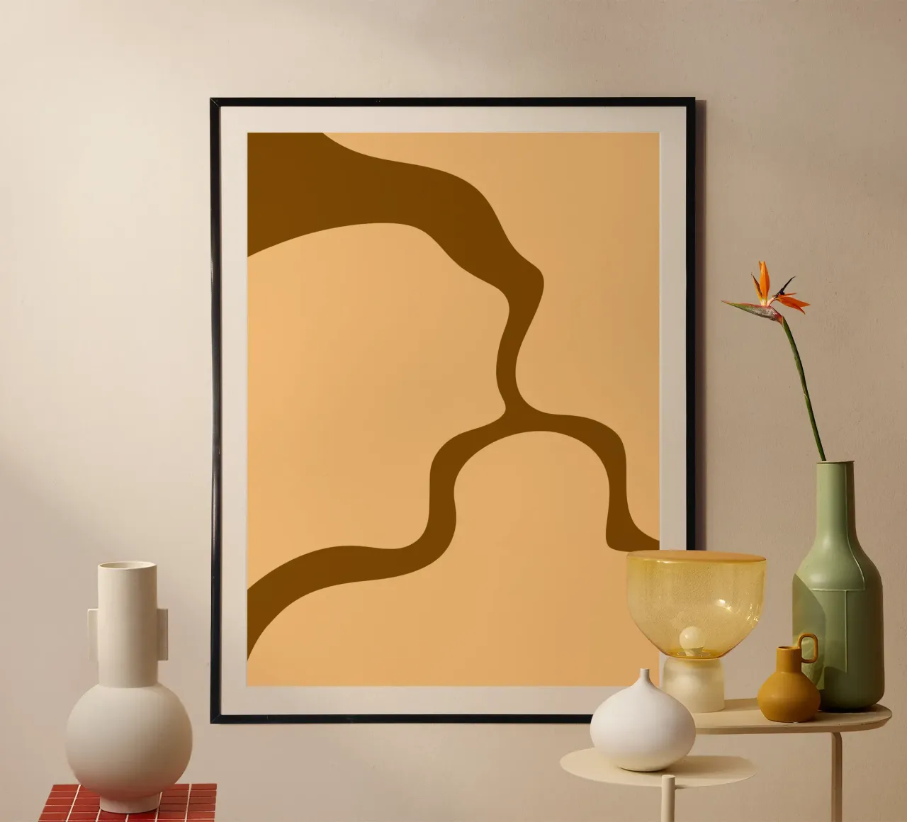 Marrone moderno e minimalista poster da MODERN NUANCE