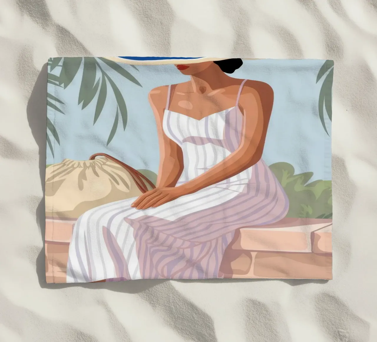Momento di tranquillità al sole telo mare da Veiled Canvas