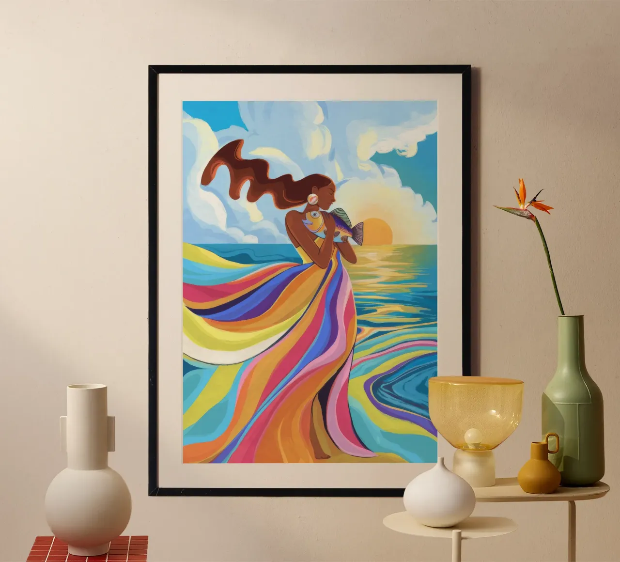 Danza dell'oceano radioso poster da Veiled Canvas