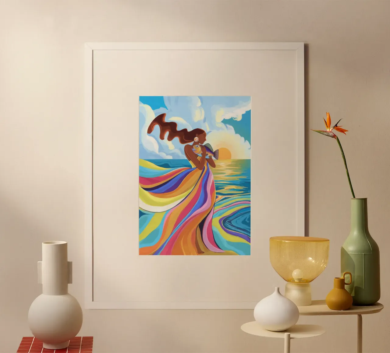 Danza dell'oceano radioso poster da Veiled Canvas