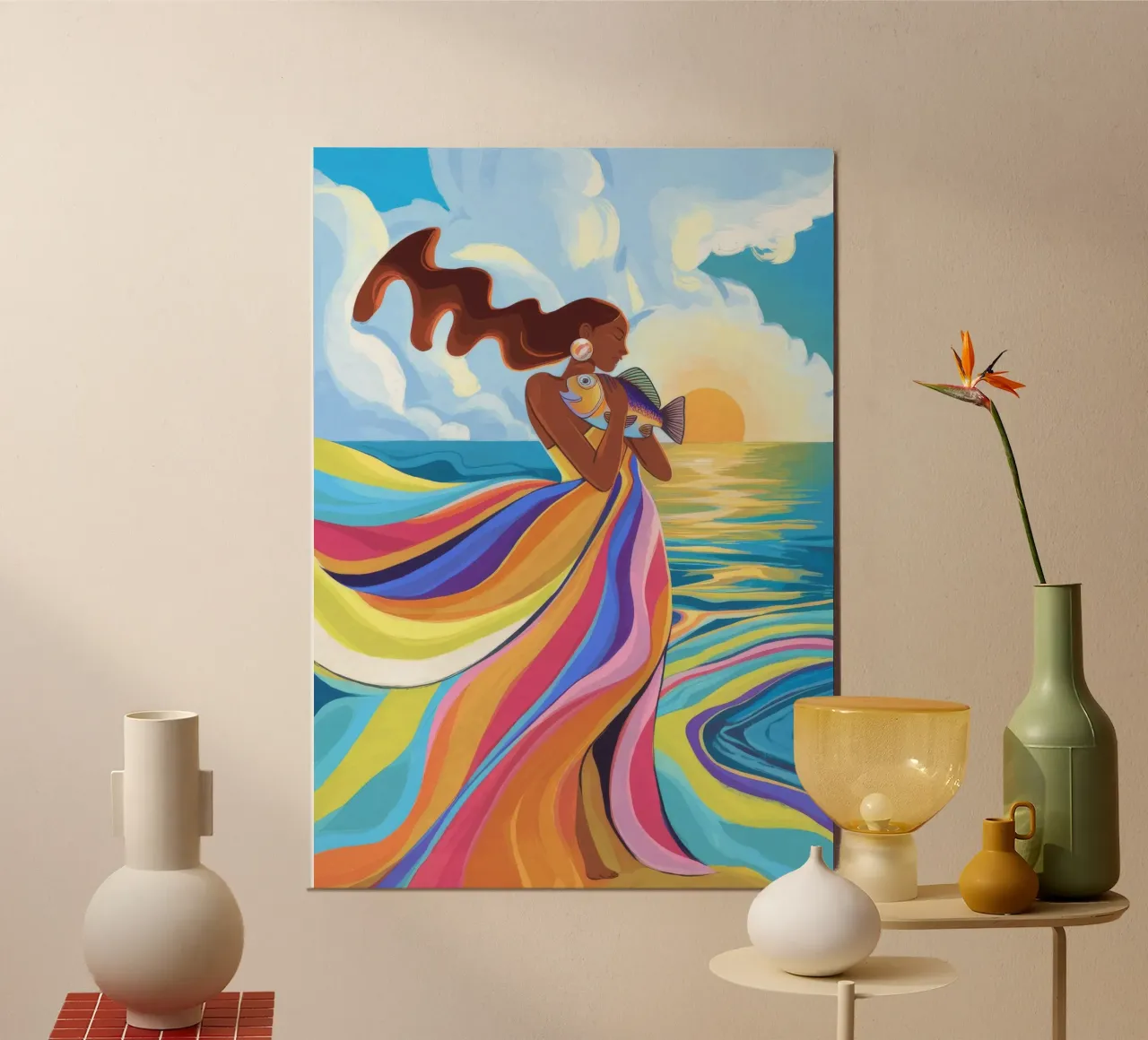 Danza dell'oceano radioso poster da Veiled Canvas